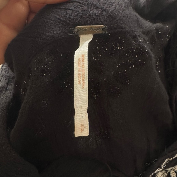 Free People Embroidered Fable Midi Dress Small Black - Picture 6 of 9